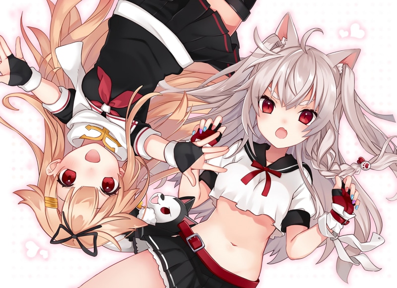 Crossover, Yuudachi (Kancolle), Anime, Yuudachi (Azur Lane), Azur Lane, 1080P, Kantai Collection