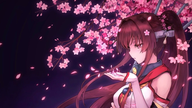 Yamato (KanColle), beauty, women, nature, portrait, white, leisure activity, one person, hairstyle, young women, celebration, outdoors, Kantai Collection