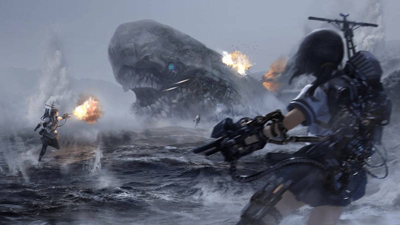creature, Kantai Collection, anime girls, Fubuki (KanColle), anime, 1080P