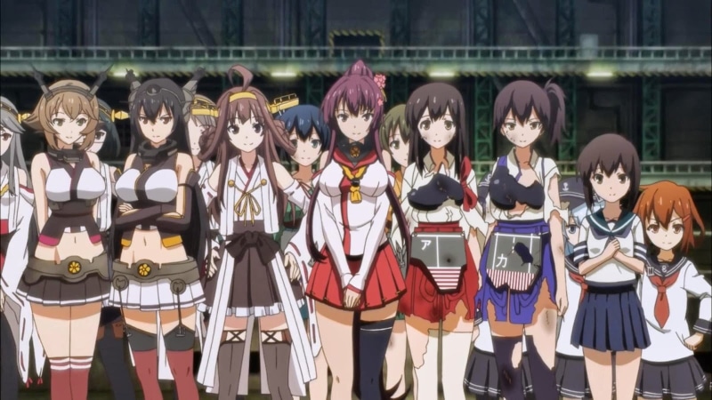 Akagi (KanColle), people, clothing, standing, representation, 720P, human representation, creativity, Kaga (Kantai Collection), Kongou (KanColle), variation
