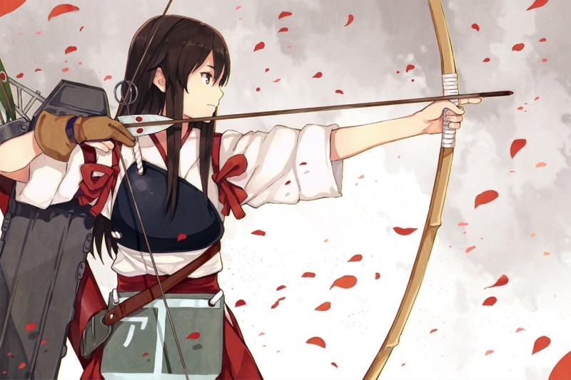 anime, bow, extreme sports, women, illustration, female, 480P, leisure activity, one person, climbing, young adult, indoors, clothing, arrow, wall - building feature
