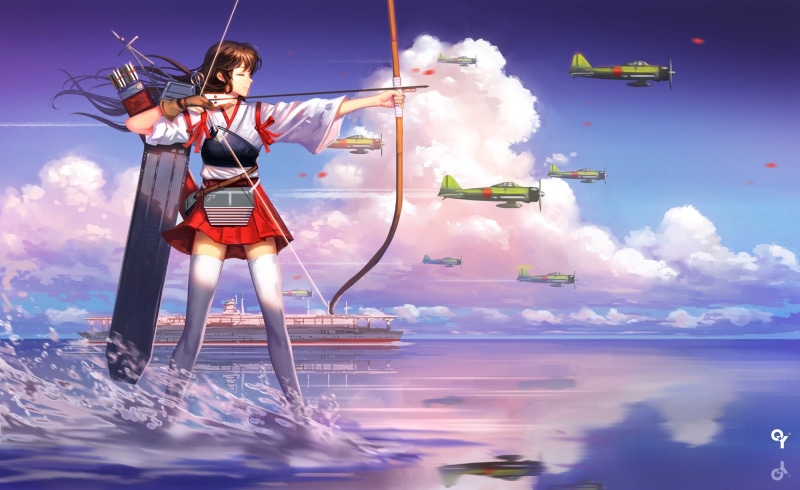 planes, 1080P, Kantai Collection, Akagi (KanColle)