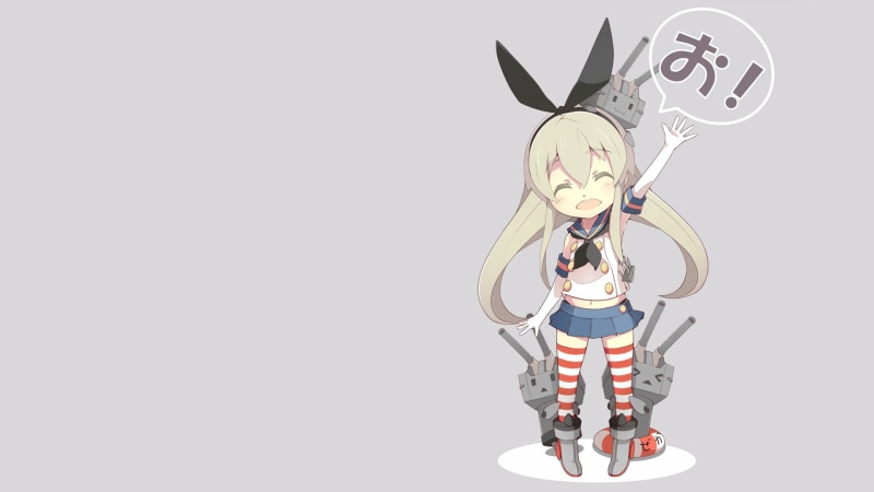 Shimakaze (Kancolle), Kantai Collection, Anime, Rensouhou-chan, 1080P