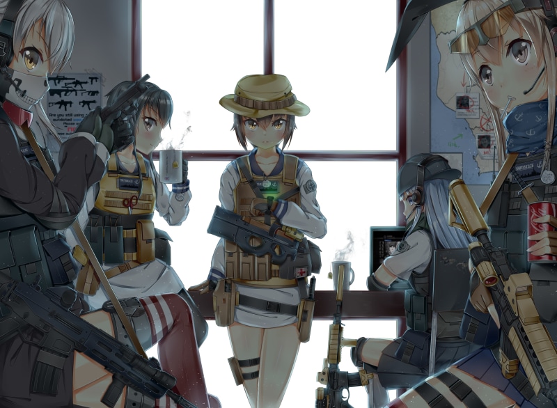 Yukikaze (KanColle), girls with guns, 2K, Shimakaze (Kancolle), Kantai Collection, Amatsukaze (Kancolle), Hibiki(Kancolle), Tokitsukaze (KanColle)