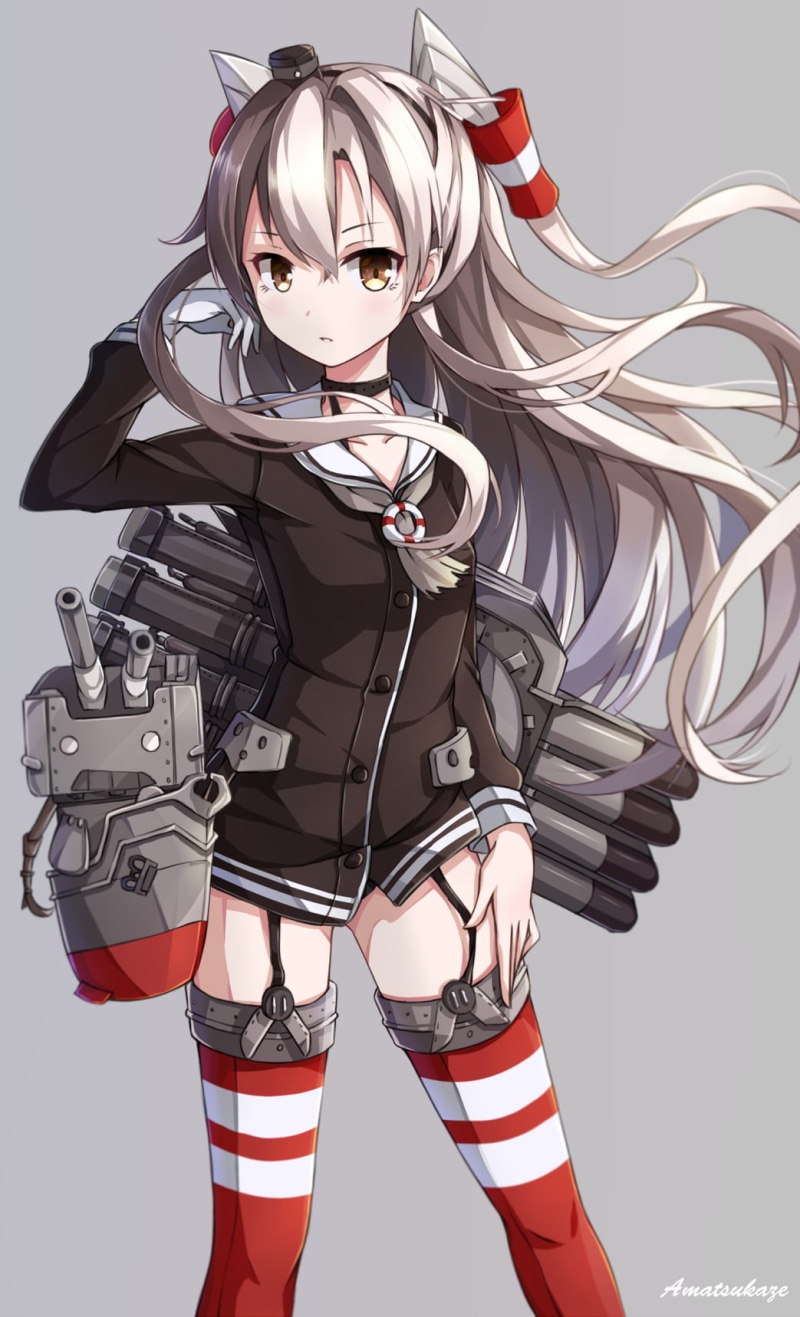 anime, Amatsukaze (Kancolle), Kantai Collection, anime girls, 720P