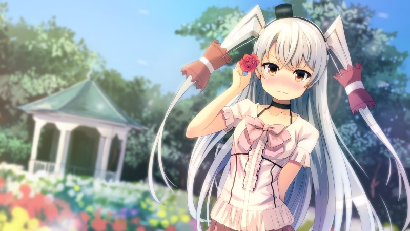 blushing, focus on foreground, day, sunglasses, Amatsukaze (Kancolle), sunlight, real people, plant, fashion, anime, Kantai Collection, young adult, beautiful woman