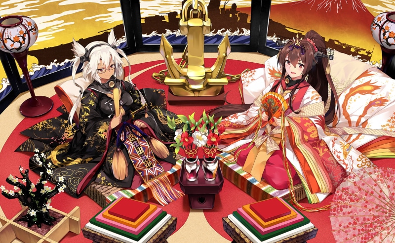 Anime, Musashi (Kancolle), Yamato (Kancolle), 1080P, Kantai Collection