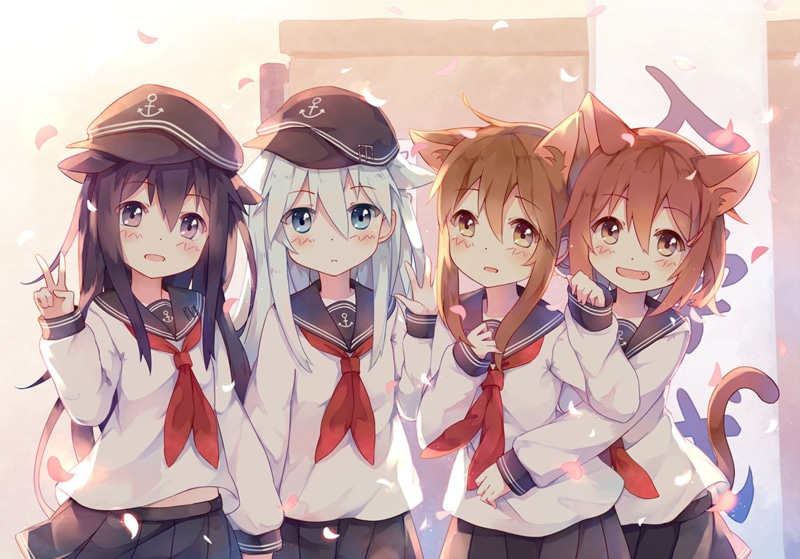 Akatsuki (KanColle), Hibiki (Kancolle), 720P, Kantai Collection, Anime, Ikazuchi (Kancolle), Inazuma (Kancolle)