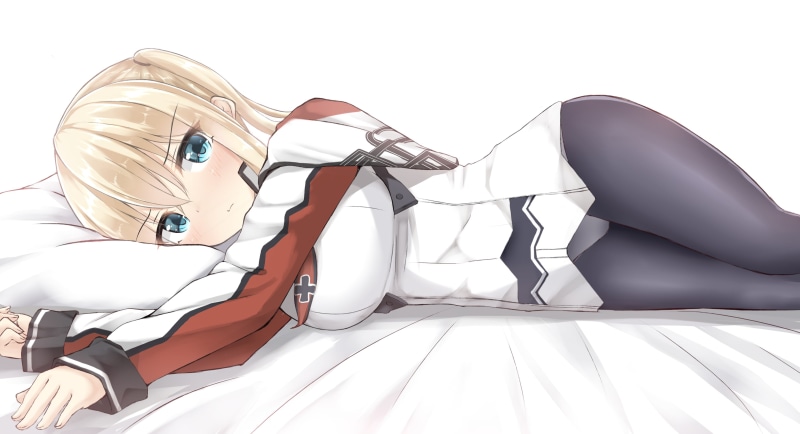 2K, blue eyes, Kantai Collection, anime, long hair, blonde, anime girls, Graf Zeppelin (KanColle)