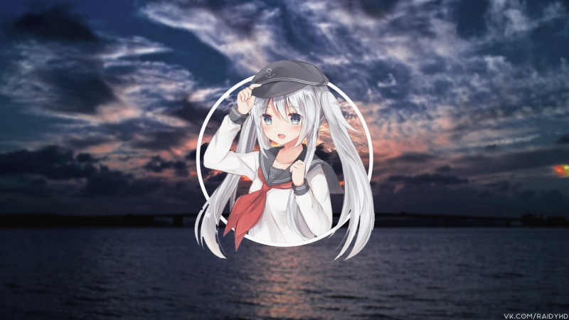 anime, Verniy (KanColle), Kantai Collection, picture-in-picture, 1080P, Hibiki(Kancolle), Hibiki (KanColle), anime girls