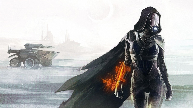 mass, mask, hoodie, tali, 1080P, zorah, woman, gas, costume, mass effect, effect, black, tali zorah, 1920x1080, games