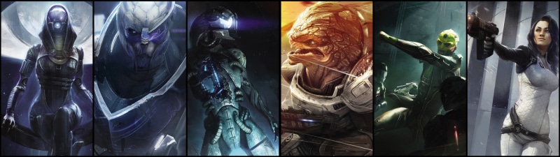Mass Effect, Grunt (Mass Effect), Thane Krios, Legion (Mass Effect), Garrus Vakarian, Miranda Lawson, Mass Effect 2, TaliZorah, 4K