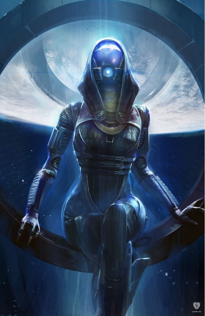 video games, 1080P, TaliZorah, Benjamin Huen, Mass Effect, artwork