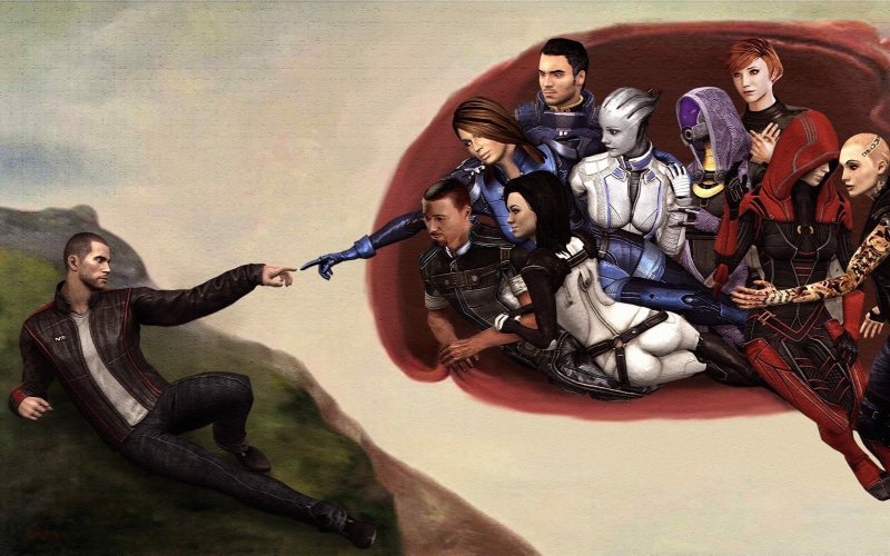 Mass Effect 3, people, group Of People, young men, Steve Cortez, Miranda Lawson, indoors, Mass Effect 2, females, Mass Effect, arts culture and entertainment