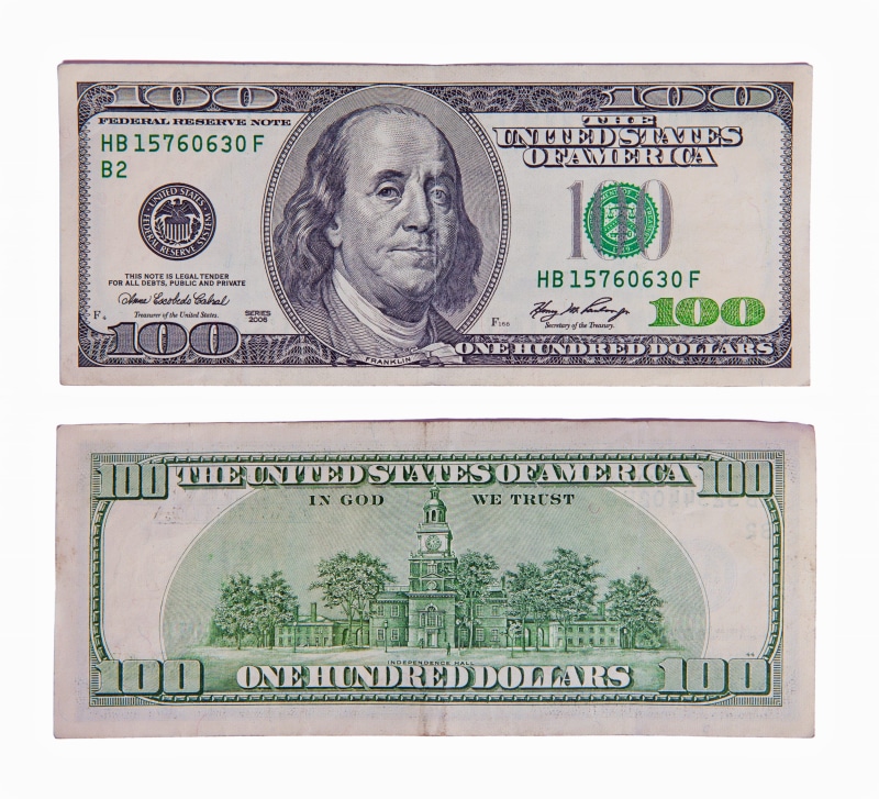 cut out, banking, dirty, dollars, business, unhygienic, finance, single object, old, 2K, paper currency, indoors, paper, franklin, stained, depression - sadness