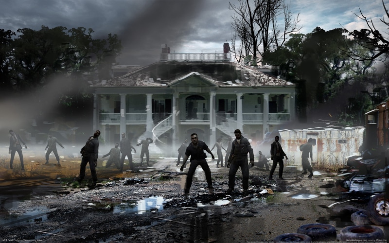 sky, occupation, architecture, white, natural Disaster, Left 4 Dead, nature, human, 2K, water, group of people, government, standing, men, women, house