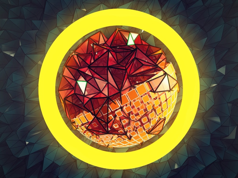 Photoshop, round, 1080P, no people, bungee, yellow, 3D, directly above, abstract, pattern, sunlight, red, shape, chair, orange color, graphic design, architecture