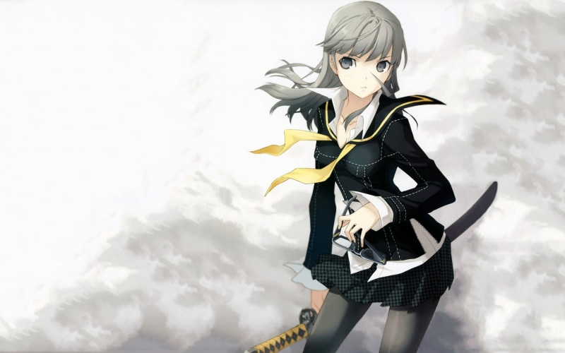 1080P, Narukami Yu, genderswap, anime girls, sword, Persona 4, Persona series, anime