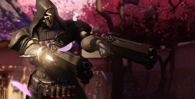 protection, metal, one person, 2K, Reaper (Overwatch), Overwatch, weapon, focus on foreground, night, human representation, standing, three quarter length