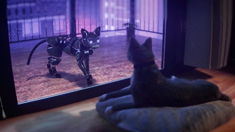 Art, Window, Fantasy, Future, Cyber, Fiction, Abdou Bouam, by Abdou Bouam, Science Fiction, Animal, Robot, Cyber Cat, Nano, Artificial intelligence, 1080P