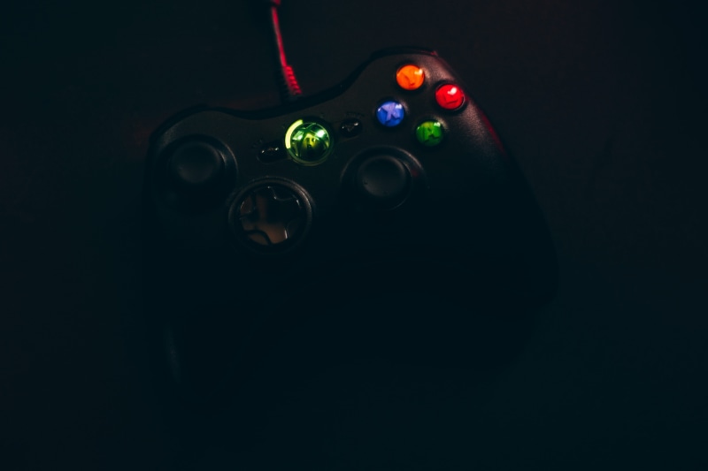 joystick, bubble, glowing, red, one, light - natural phenomenon, controller, lich, close-up, sphere, germany, dark, single object, black background, eberstadt