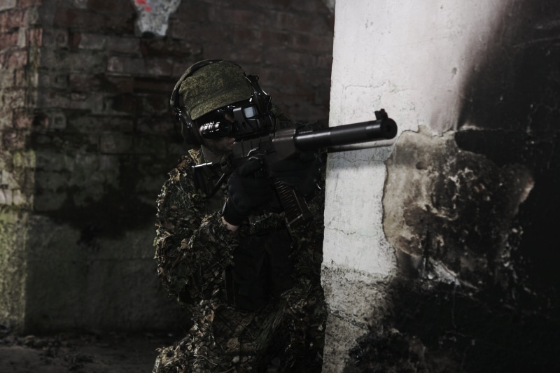 military, the army, gun, milsim, holding, army soldier, weapon, soldier, aggression, aiming, government, armed forces, helmet, military uniform, moro, camouflage clothing