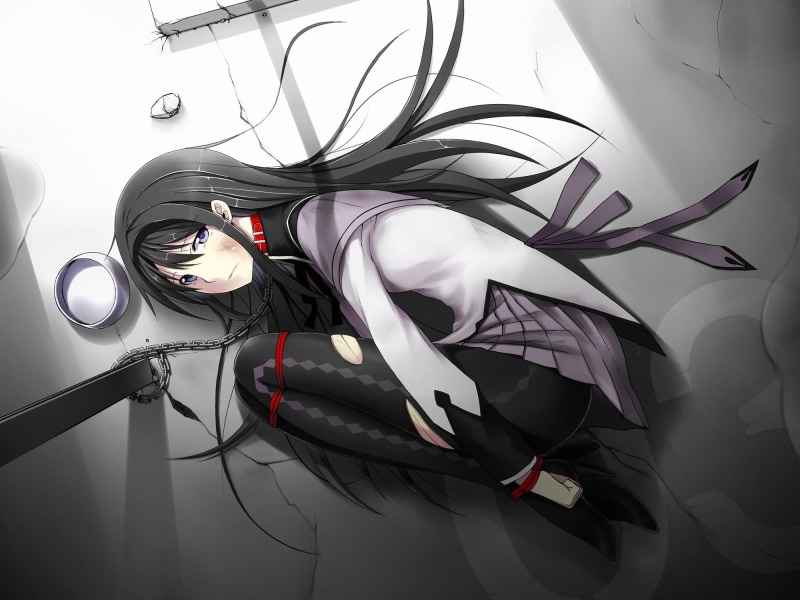chains, homura, anime, 1080P, manga, shoujo, girls, bondage, madoka, mahou, abuse, shadows, magica, akemi