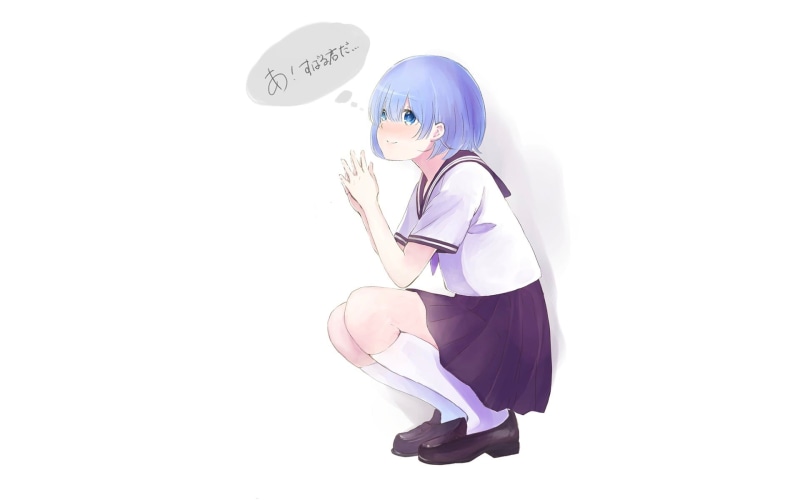 Re:Zero Kara Hajimeru Isekai Seikatsu, young women, sitting, anime, cut out, full length, women, fashion, anime girls, indoors, adult, crouching, females