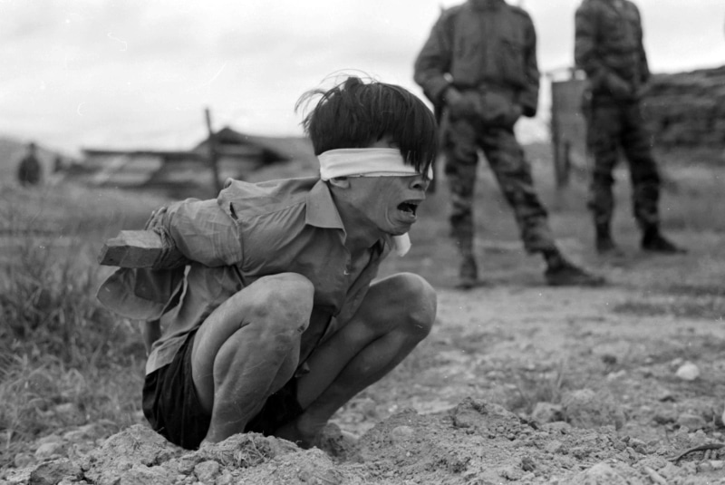 1080P, army soldier, day, outdoors, land, Viet Cong, US Army, focus on foreground, conflict, interrogation, government, effort, the past, public domain