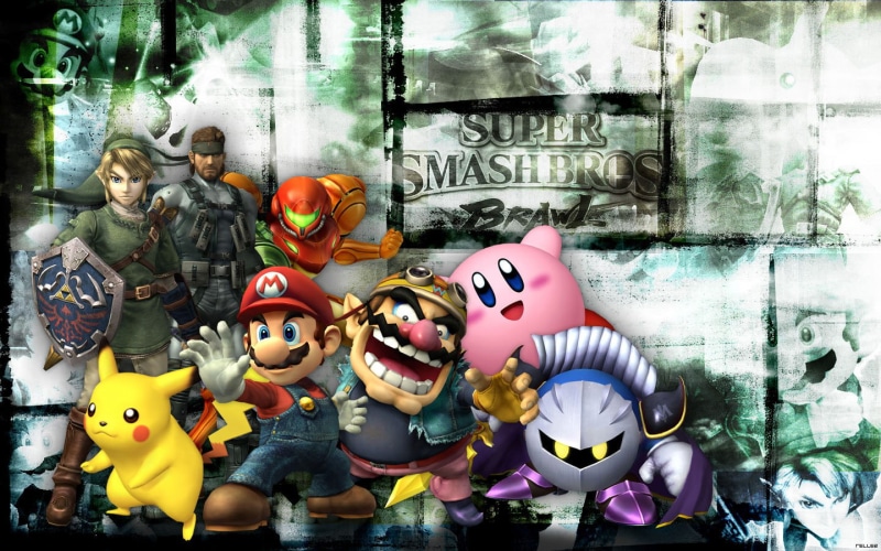 Super Smash Bros. Brawl, Mario, Link, Samus Aran, Wario, Meta Knight, Pikachu, Solid Snake, Kirby, Super Smash Bros., 720P