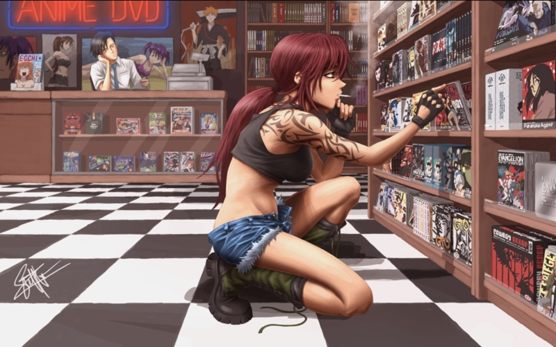 Revy, Black Lagoon, lagoon, meta, black, art, 720P, hd, x