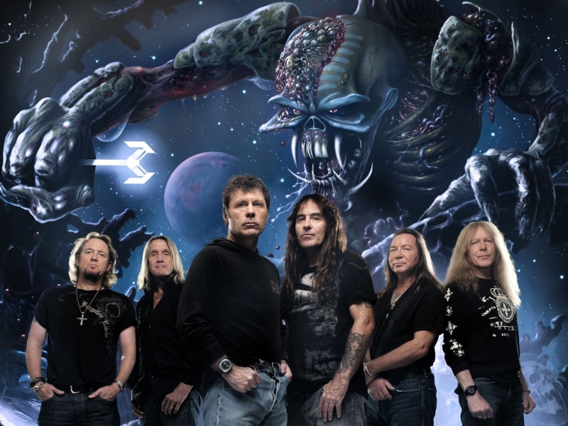 Iron Maiden, marine, portrait, rock band, group of people, young women, men, heavy meta, real people, 1080P, lifestyles, togetherness, indoors, people