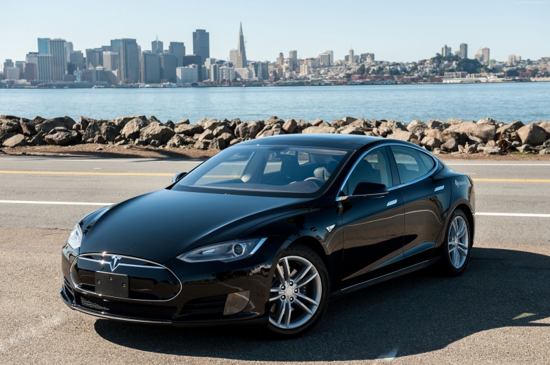 road, speed, test drive, Tesla Model S, Tesla Motors, electric cars, front, 4K, review