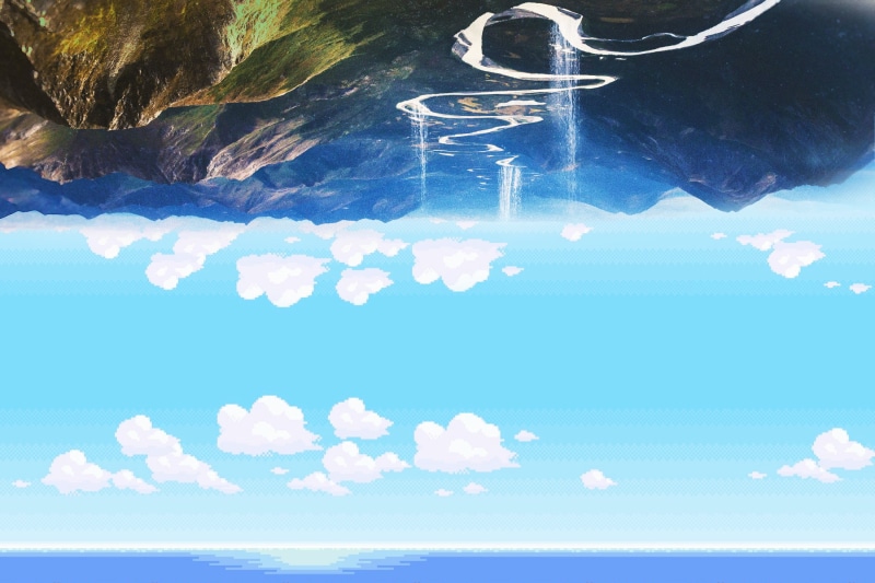 Gravity, mountains, clear sky, clouds, 1080P, augmented reality