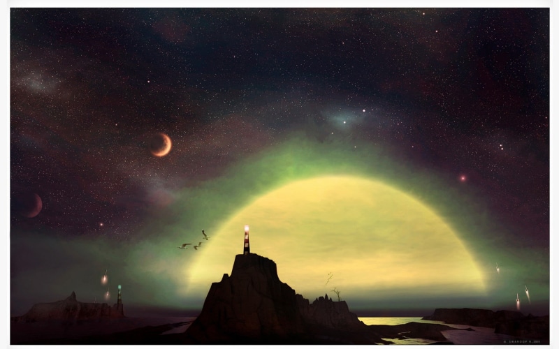 screen, flat, built structure, purple, beauty in nature, idyllic, computer, tranquility, astronomy, tranquil scene, auto post production filter, moon, black
