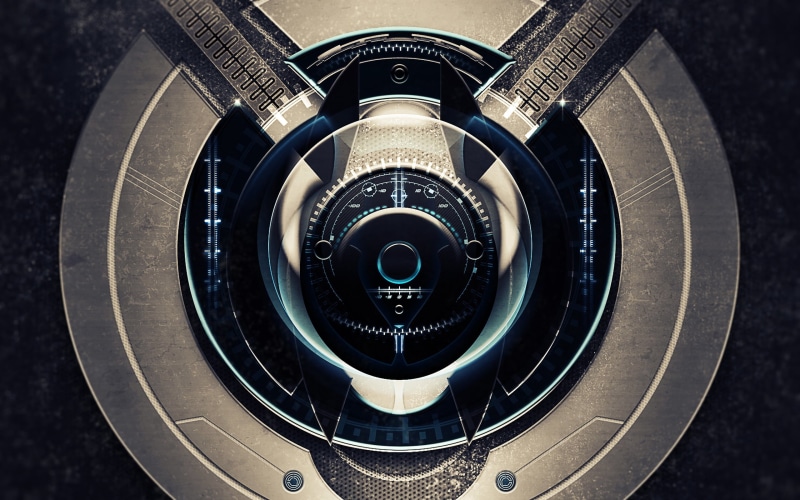 history, gray, futuristic, style, modern, close-up, directly above, equipment, black, geometric shape, indoors, full frame, hi-tech, graphics, technology