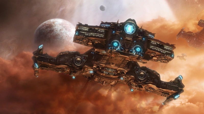 flyin, galaxy, fantasy, future, space, 2K, 3d, planets, spaceship, ship, hi-tech, epic, flight, technology, cruiser