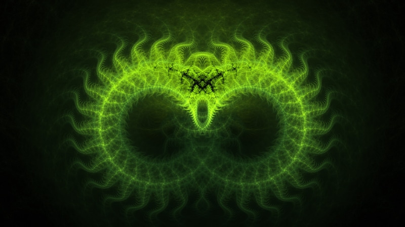 human body part, studio shot, digital composite, medical exam, science, fractal, virus, symmetry, people, green, animal body part, close-up, green color