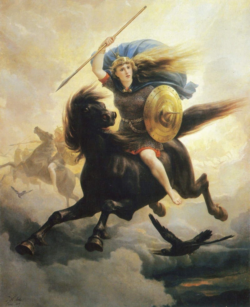 aggression, valkyries, arts culture and entertainment, outdoors, painting, woman, women, females, shield, mythology, creativity, witch, norse, animal wildlife