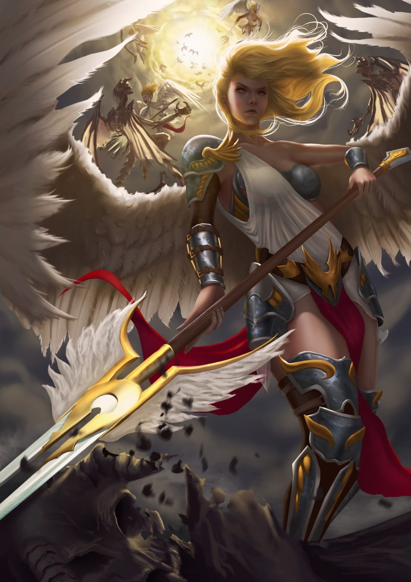 portrait display, warrior, valkyries, artwork, mythology, 2K