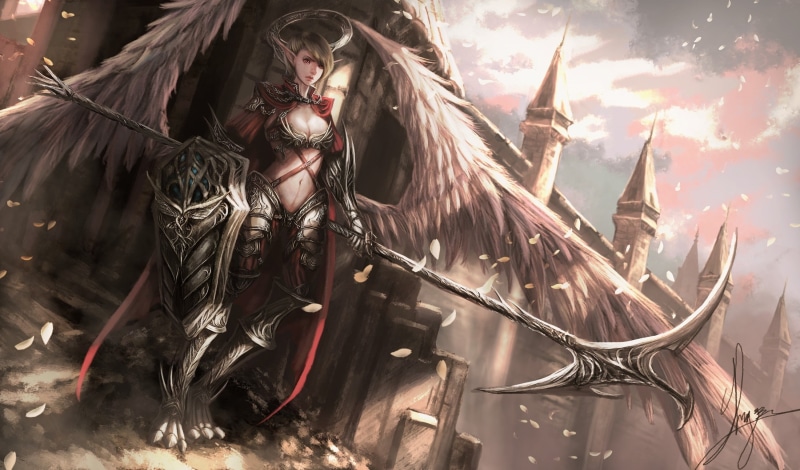 art, ears, girl, fantasy art, 1080P, illustration, pointy ears, fantasy, pointy, valkyrie