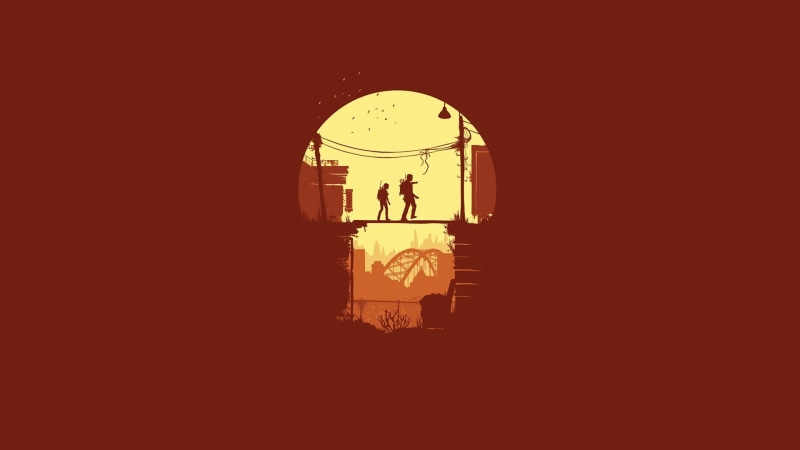 yellow, human representation, red, outdoors, creativity, nature, male likeness, bridge, men, girl, 1C-Softklab, copy space, minimalism, architecture