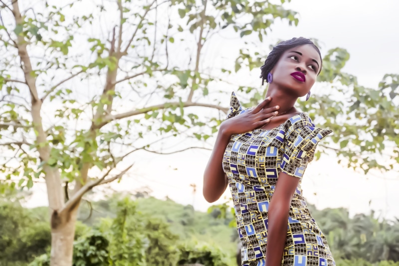 dress, beauty, thinking, africa, lifestyles, caucasian, people, waist up, posing, girl, one person, youth, hand, casual, female, happy, day, 2K, smile