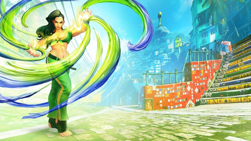 outdoors, PlayStation 4, adult, embedding, females, shaman, multi colored, women, city, nature, laura(street fighter), 2K, architecture, green color