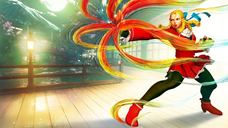 dancing, adult, red, indoors, balance, beautiful woman, leisure activity, lifestyles, hairstyle, real people, skill, 5K, women, Street Fighter V, fashion
