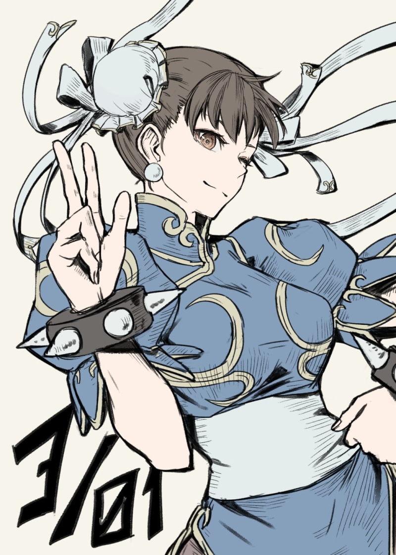 anime girls, simple background, Street Fighter, Chun-Li, anime, 720P