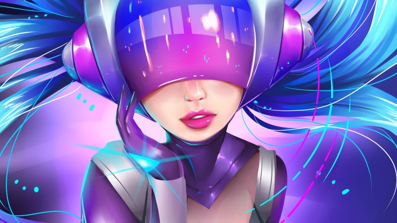 1080P, League Of Legends, Helmet, DJ Sona, Sona (League Of Legends), Video Game
