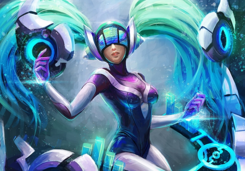 League of Legends, 1080P, sona, fan art, Maven of the Strings, dj sona