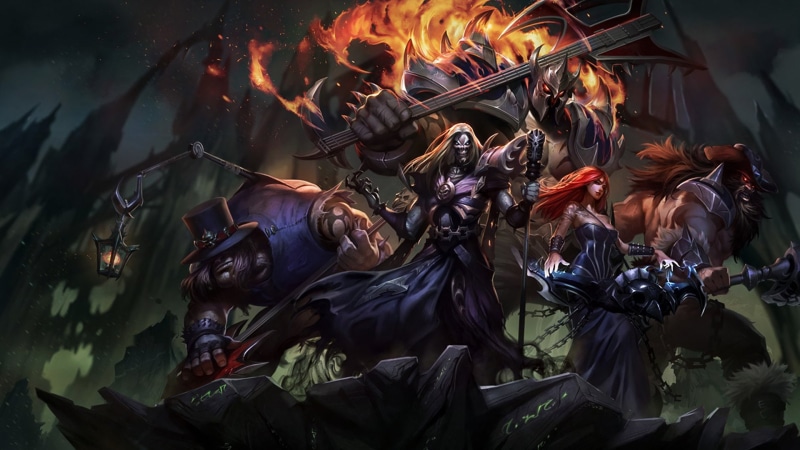 karthus, lml, sona, mordekaiser, msuic, pentakill, legue, legends, rock, yorick, 1080P, lol, olaf, game