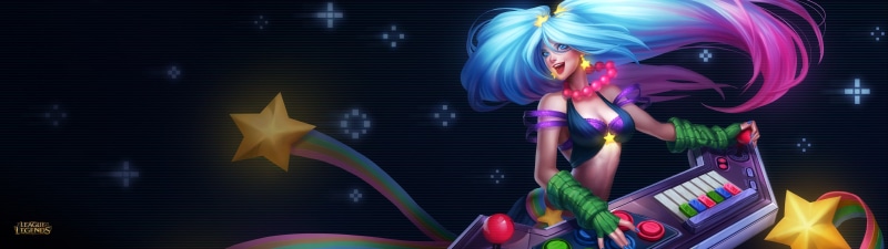 arcade skins, adult, League of Legends, young women, dark, hairstyle, star, 4K, one person, multi colored, beautiful woman, females, studio shot, hair